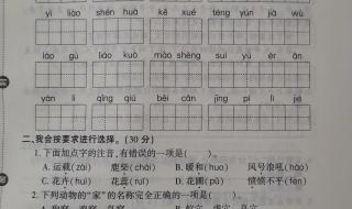 四年级语文期中试卷